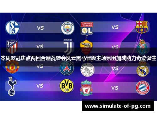 本周欧冠焦点两回合鏖战转会风云黑马晋级主场氛围加成助力奇迹诞生 本周欧冠焦点两回合鏖战转会风云黑马晋级主场氛围加成助力奇迹诞生